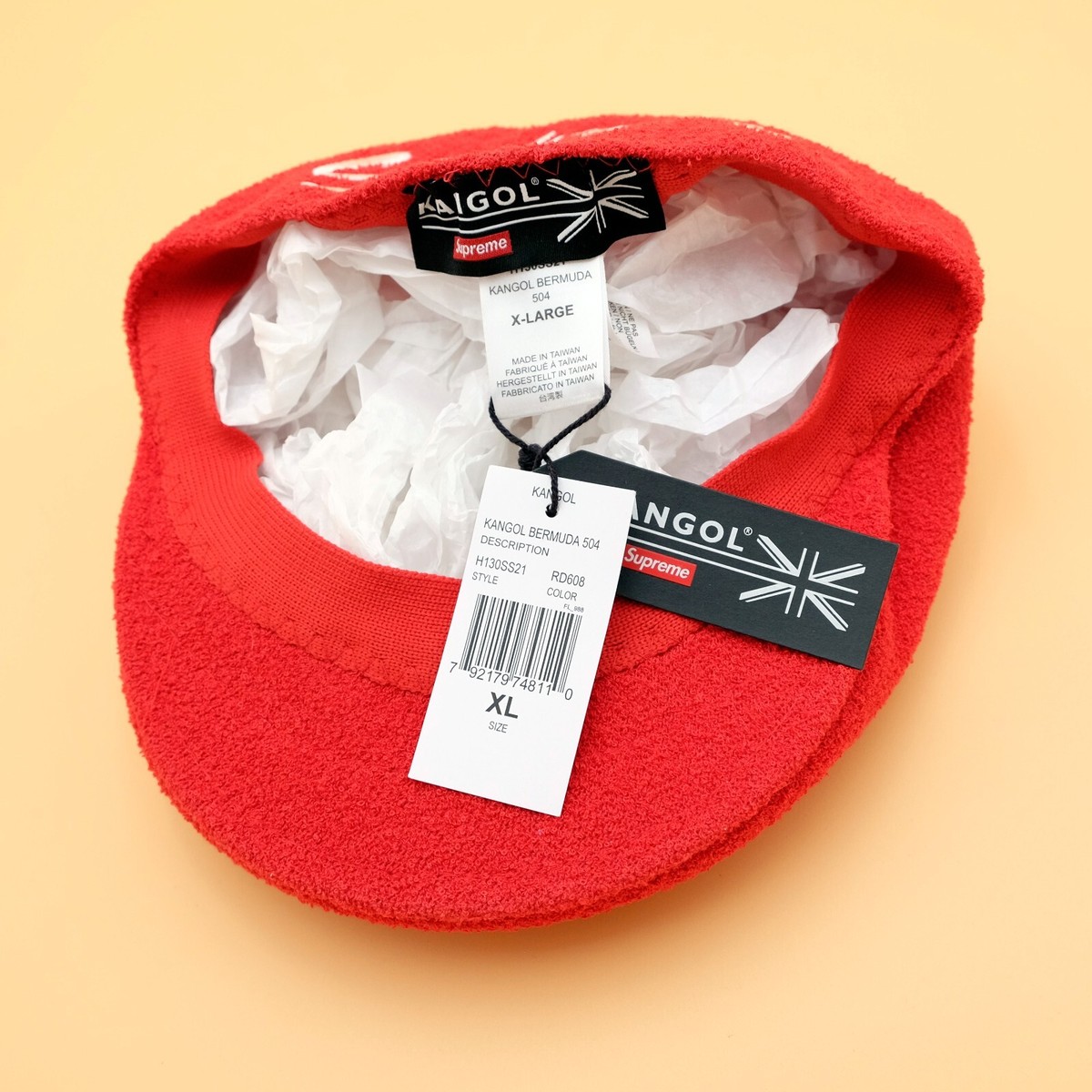 2021SS Supreme x Kangol Bermuda 504 Hat Kangol Bermuda Hat XL NEW