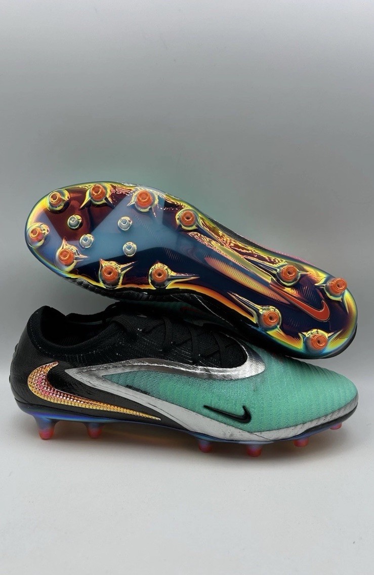 Nike Phantom 6 Low Elite AG Soccer Cleats Chrome Black IH3862-001