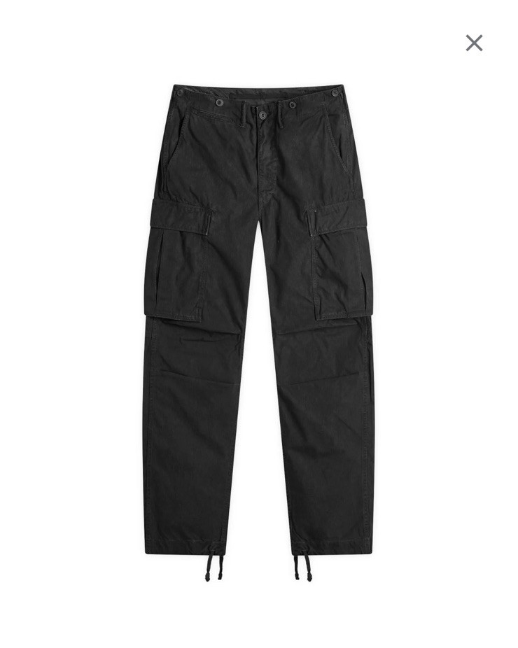 RRL Ralph Lauren Double RL Surplus Poplin Cargo Pants Black