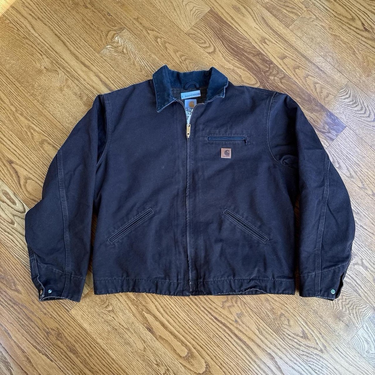 Vintage Men's Carhartt Detroit Jacket Dark Brown J97 DKB Blanket