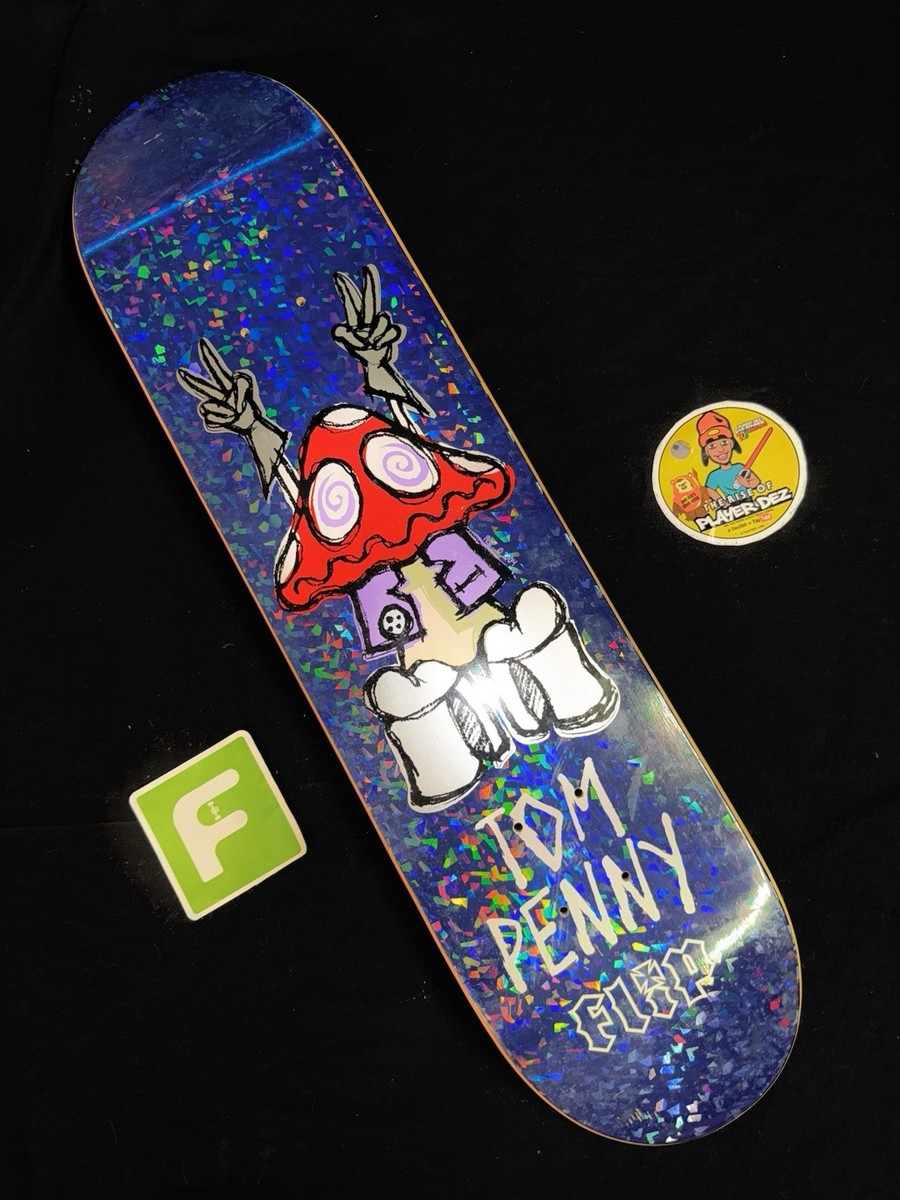 SUPER RARE Tom Penny Holographic Mushroom FLIP Skateboard Deck Pro