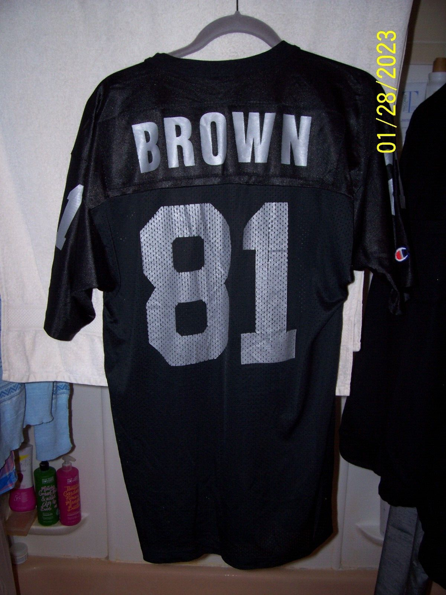 men's sz 40 Tim Brown #81 Oakland Raiders vintage football jersey