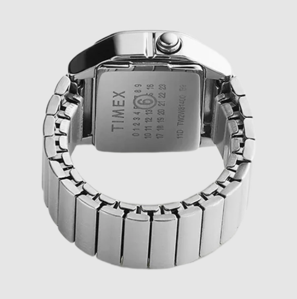 Timex x MM6 Maison Margiela Ring Digital Watch TW2W81300 Stainless