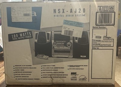 Aiwa Stereo System NSX-AJ20 Digital Audio System New In Box Retro