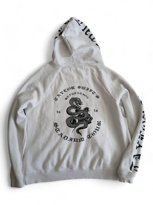 Taylor Swift - White Reputation Tour Hoodie - Medium | eBay