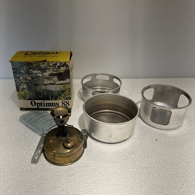 Optimus 88 Svea 123 Gas Camp Stove Cook Set • Backpacking • Sweden