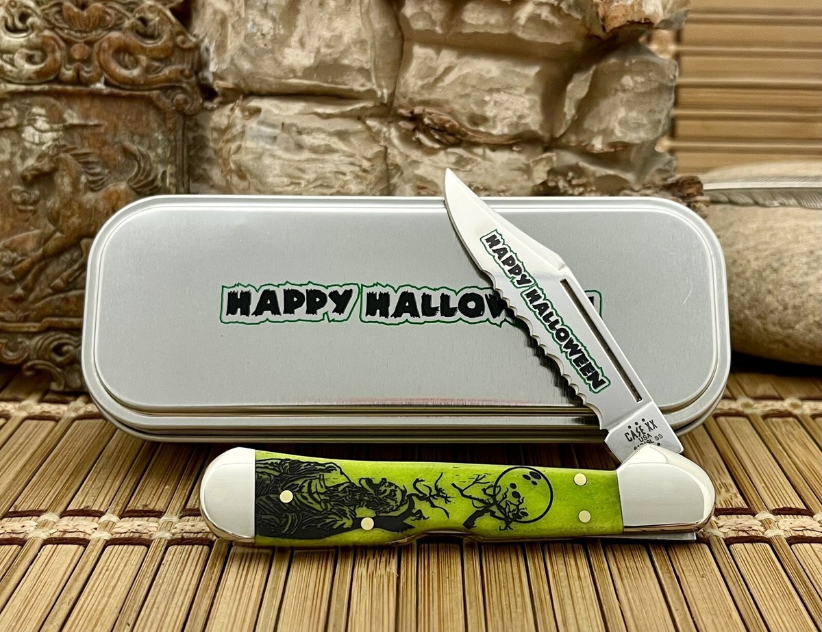 Case XX USA 2024 Smooth Lime Green Bone HALLOWEEN Mini Copperlock
