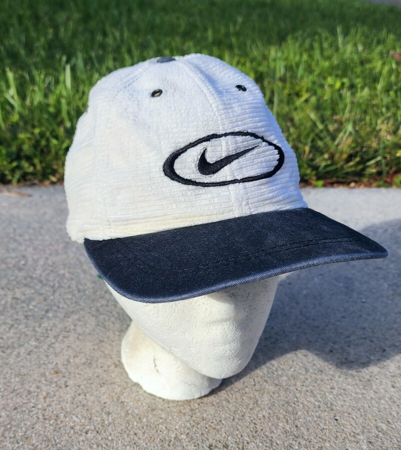 Vintage 90s Nike Corduroy Snapback Two Tone Hat OS USA MADE | eBay