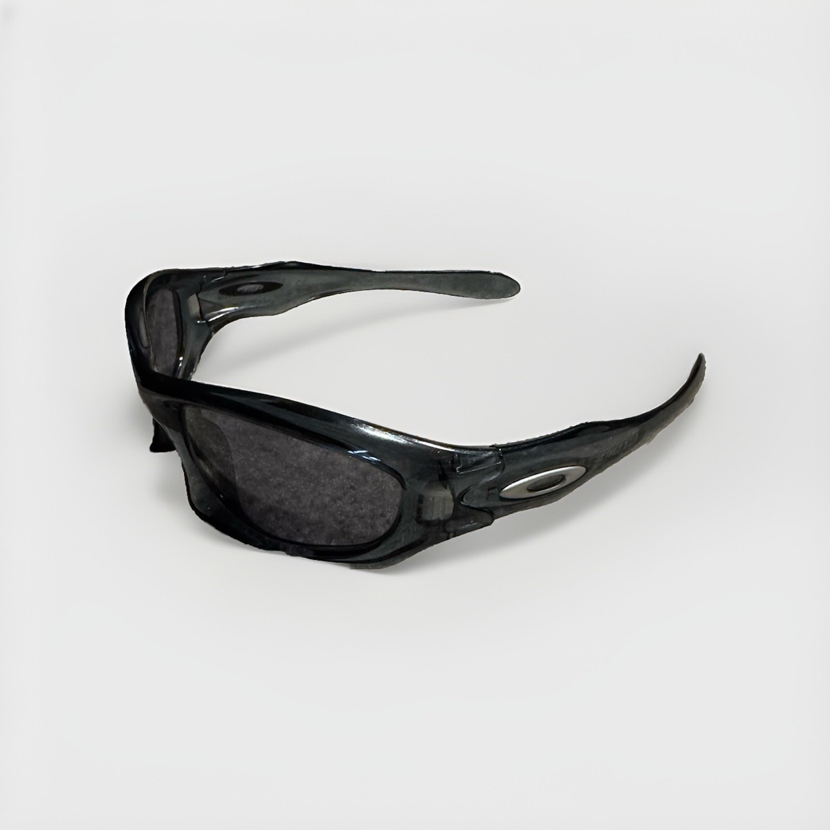 Vintage Y2K Oakley Monster Dog Sunglasses Crystal Clear Blue