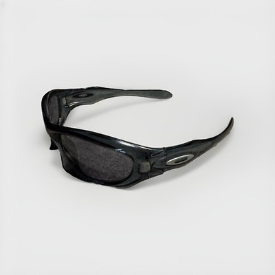 Vintage Y2K Oakley Monster Dog Sunglasses Crystal Clear Blue