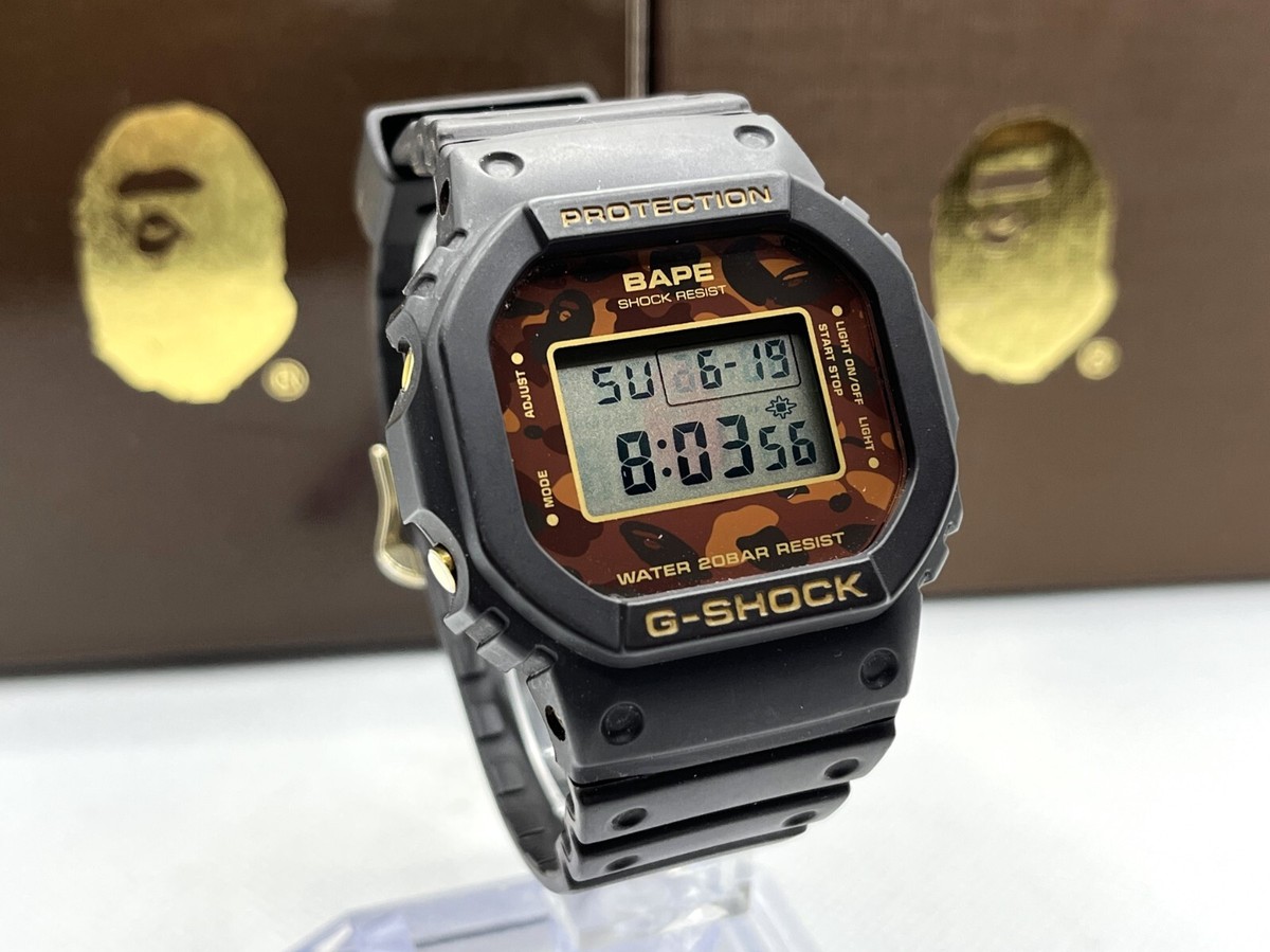 CASIO G-Shock x Bathing Ape BAPE Limited Edition Wristwatch Brown