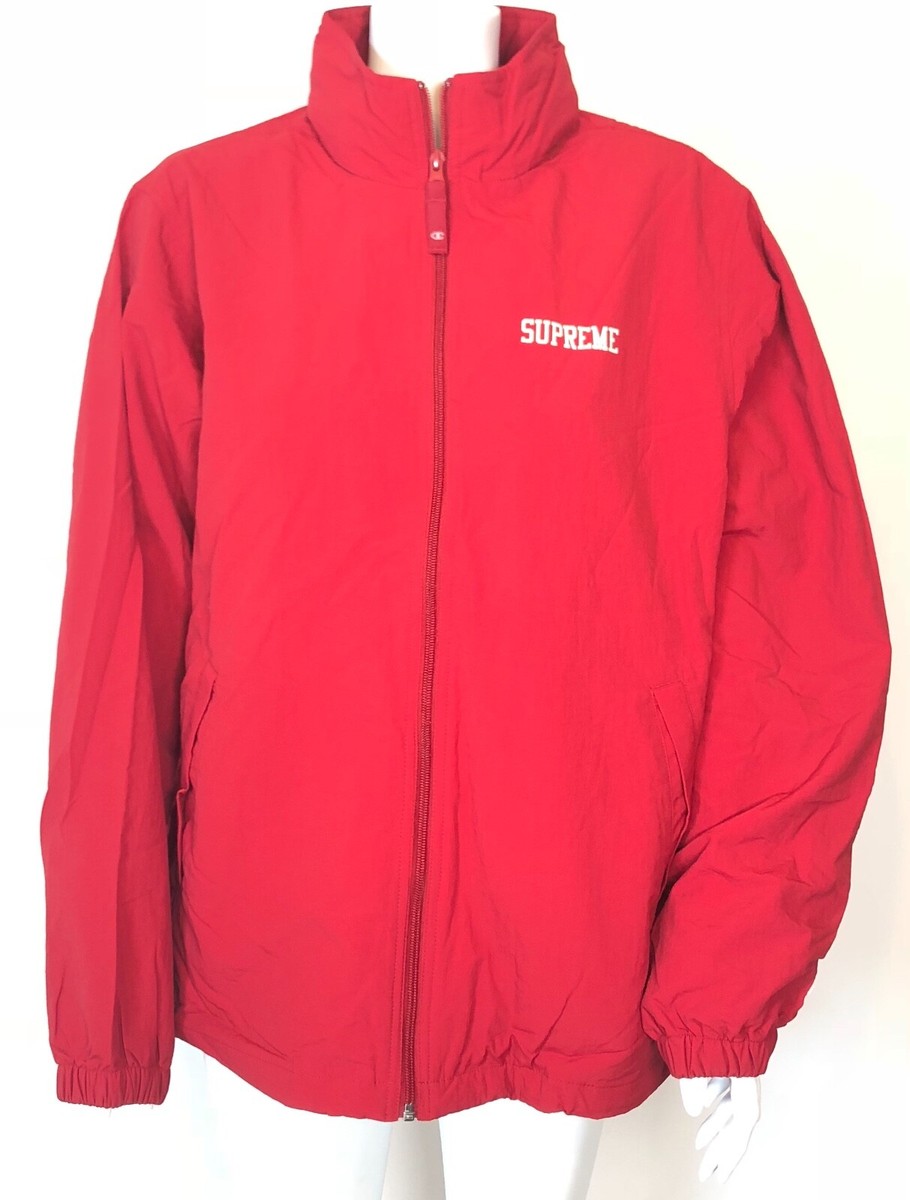 Champion Supreme Jacket Track Jacket Red sz L NEW Authentic | eBay
