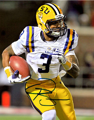 Odell Beckham Jr Reprint auto signed football photo LSU Tigers New