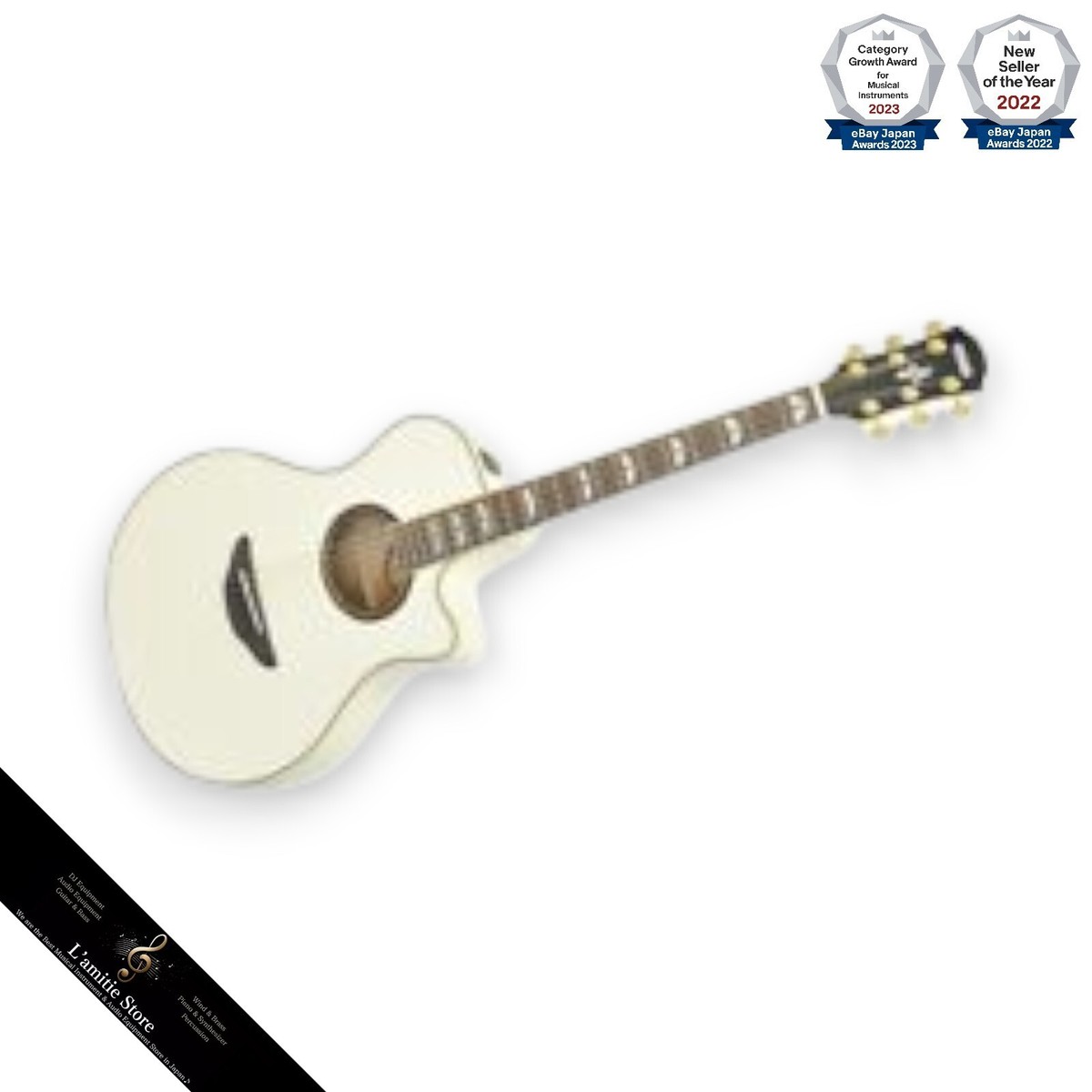 Yamaha APX1000 ホワイト Yamaha APX-1000 Pearl White | Centro Chitarre
