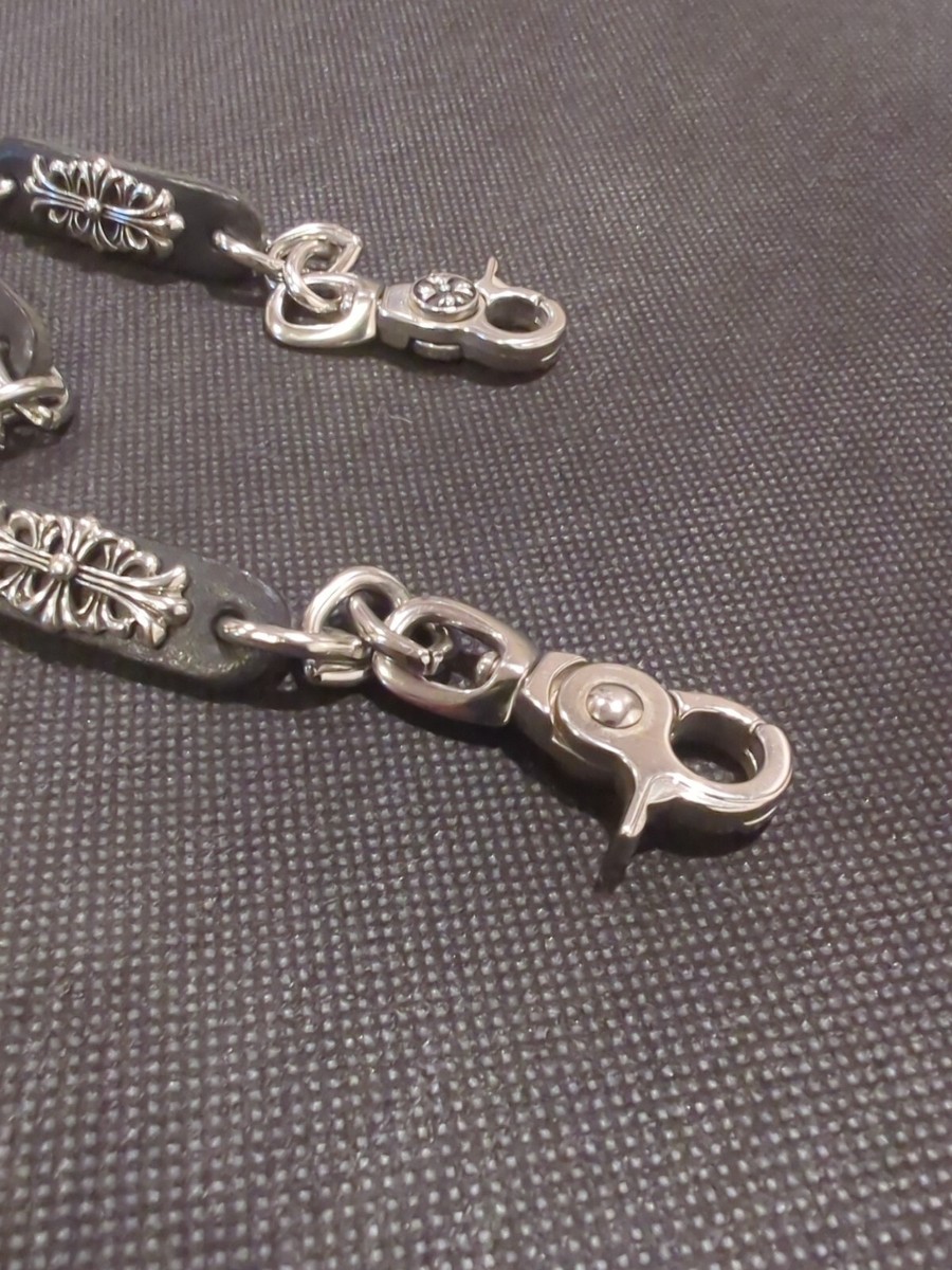 Authentic Chrome Hearts Fancy Wallet Chain 2 Clips 925 Unisex