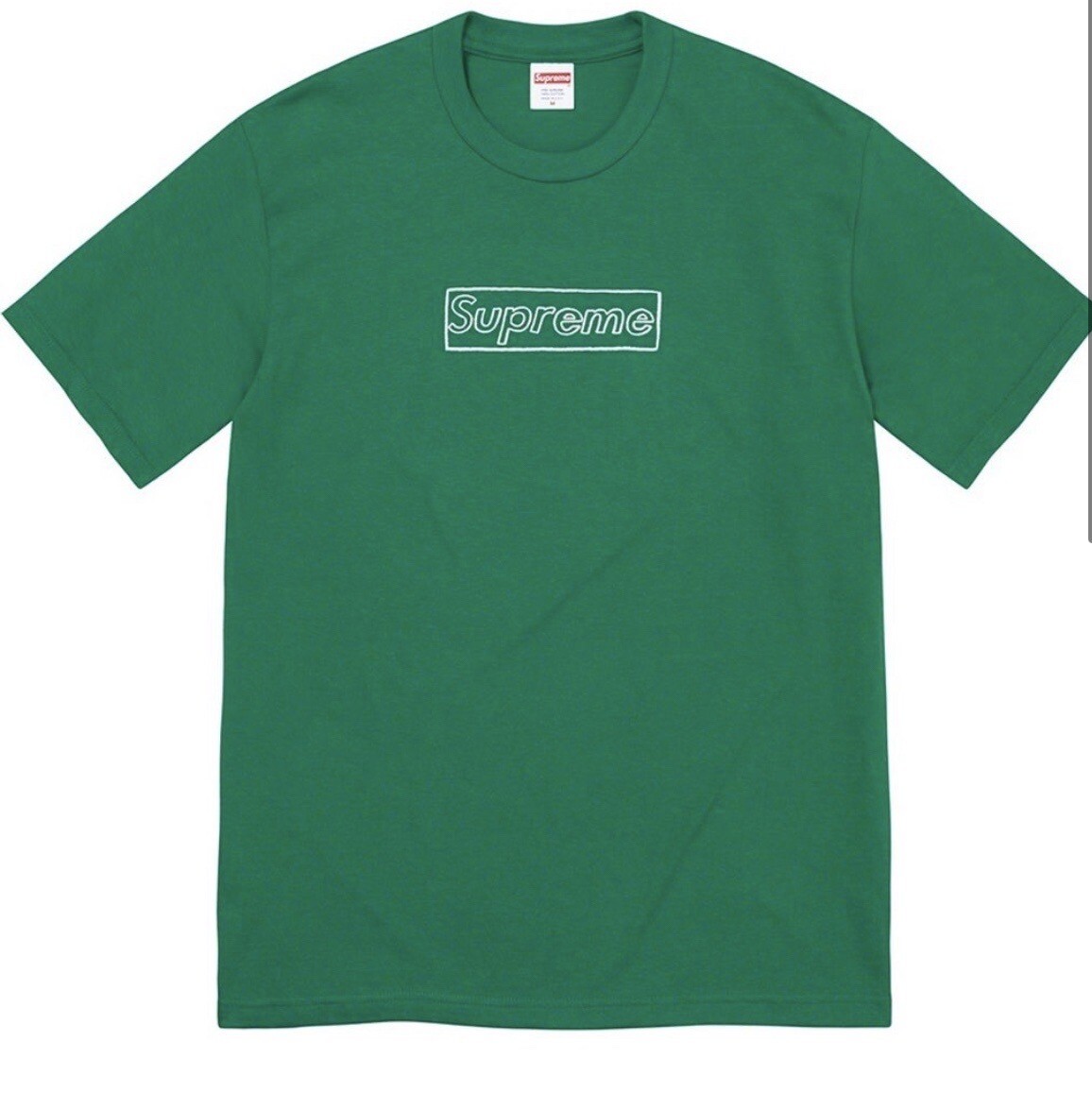 Supreme Kaws Chalk Box Logo T Shirt SS21 Green- LARGE | eBay
