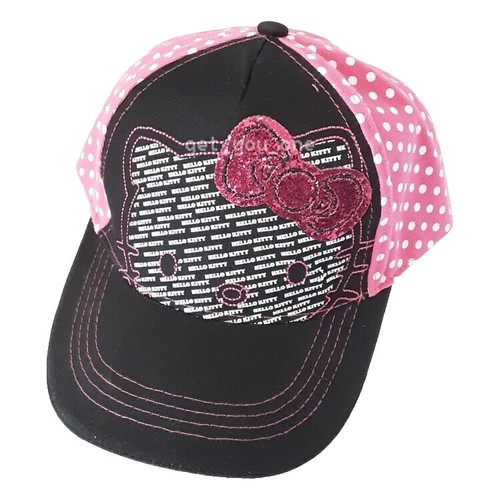 NEW Hello Kitty GIRLS Youth Polka Dot Back Baseball Hat Snapback