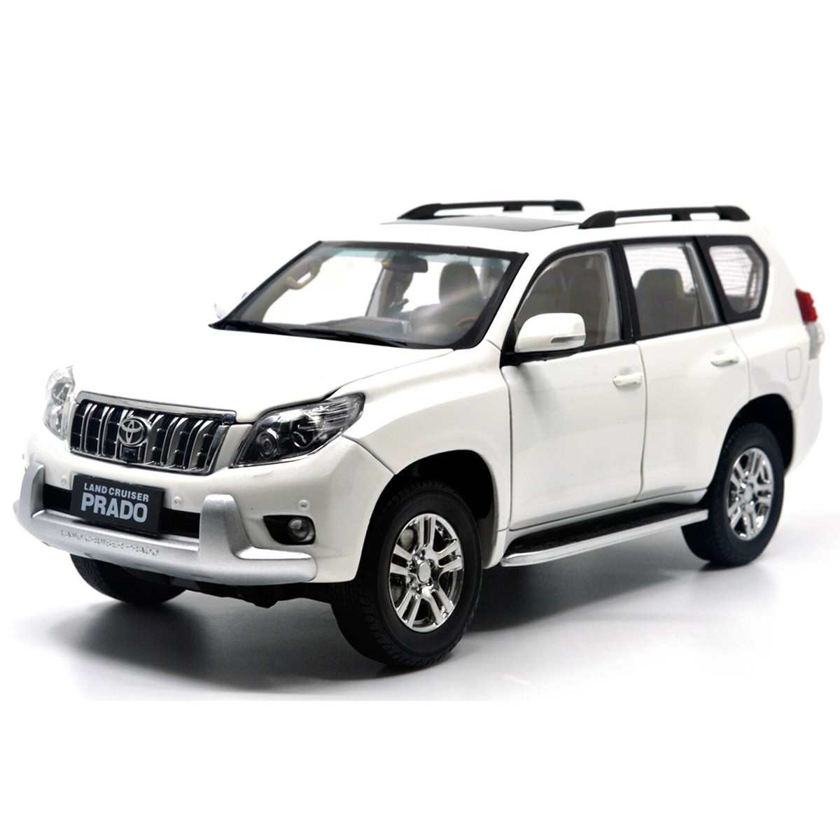 1:18 1/18 Toyota Land Cruiser Prado no decal White Diecast Metal