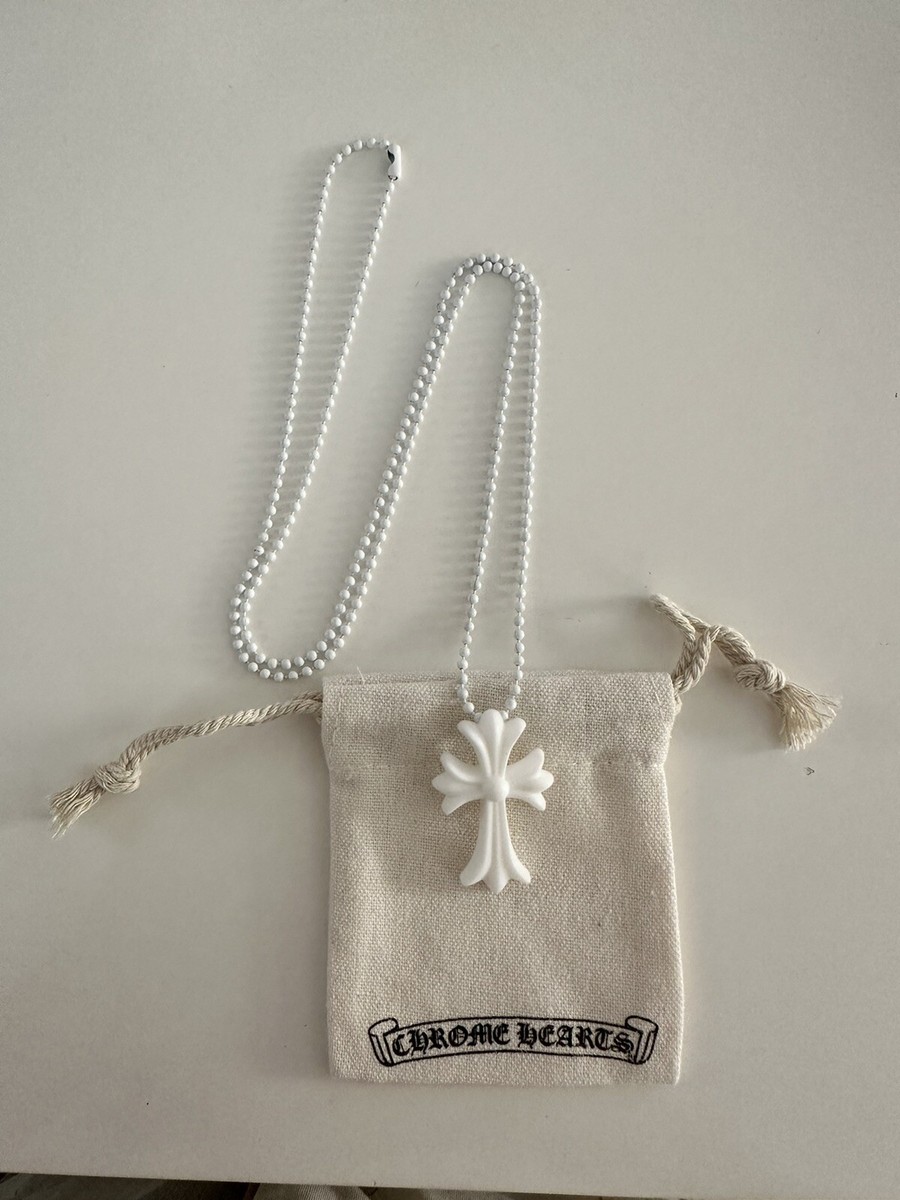 Chrome Hearts Tokyo 20th Anniversary Cross Rubber Necklace White