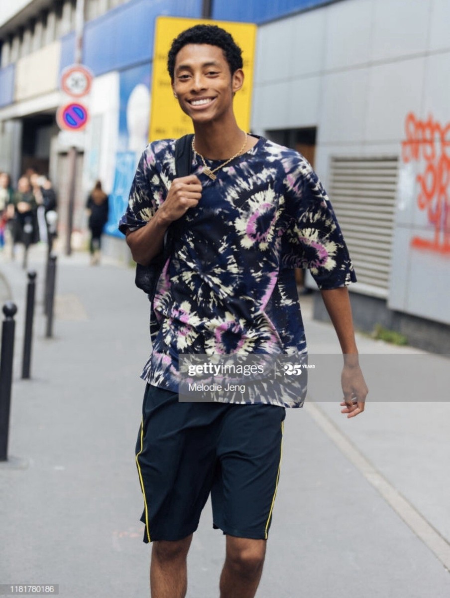 Dries Van Noten SS19 Tie Dye T-Shirt Sz M Black Pink Tan Ecru Rare