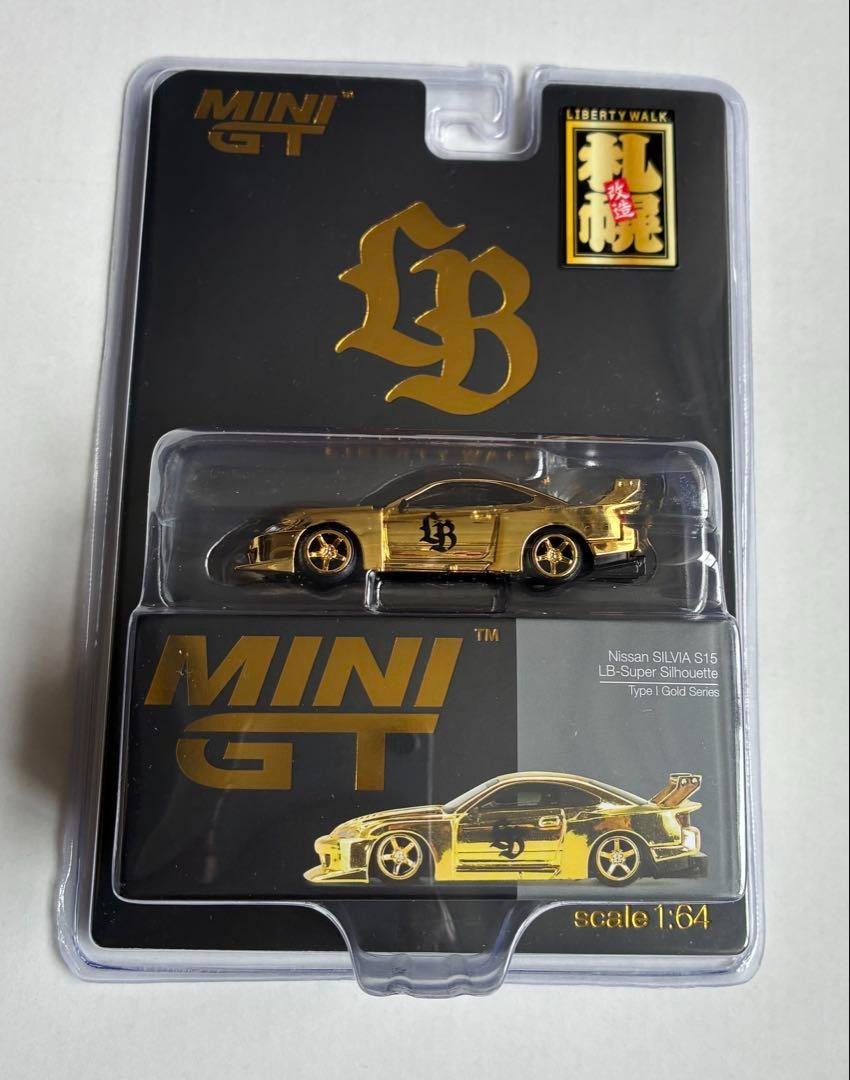 Liberty Walk Sapporo S15 Gold 1/64 MINI GT Car & T-Shirt Set 2025