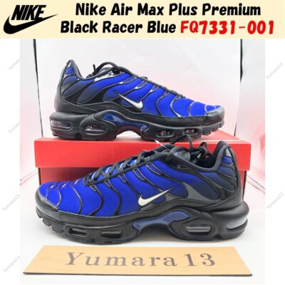 Nike Air Max Plus Premium Black Racer Blue FQ7331-001 Men's Size