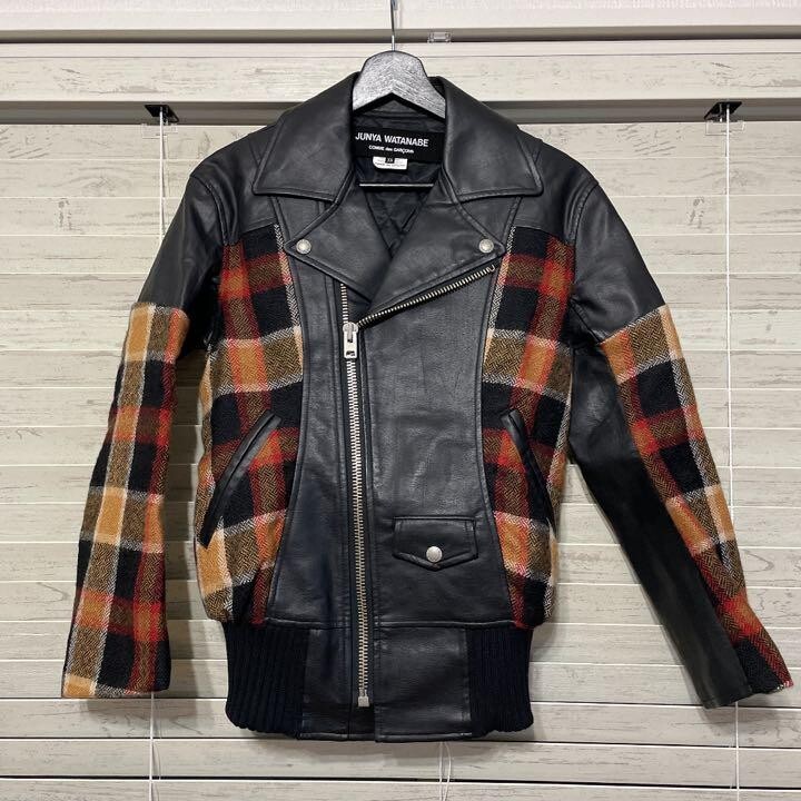Comme des Garcons Junya Watanabe Riders Leather Jacket XS 13AW