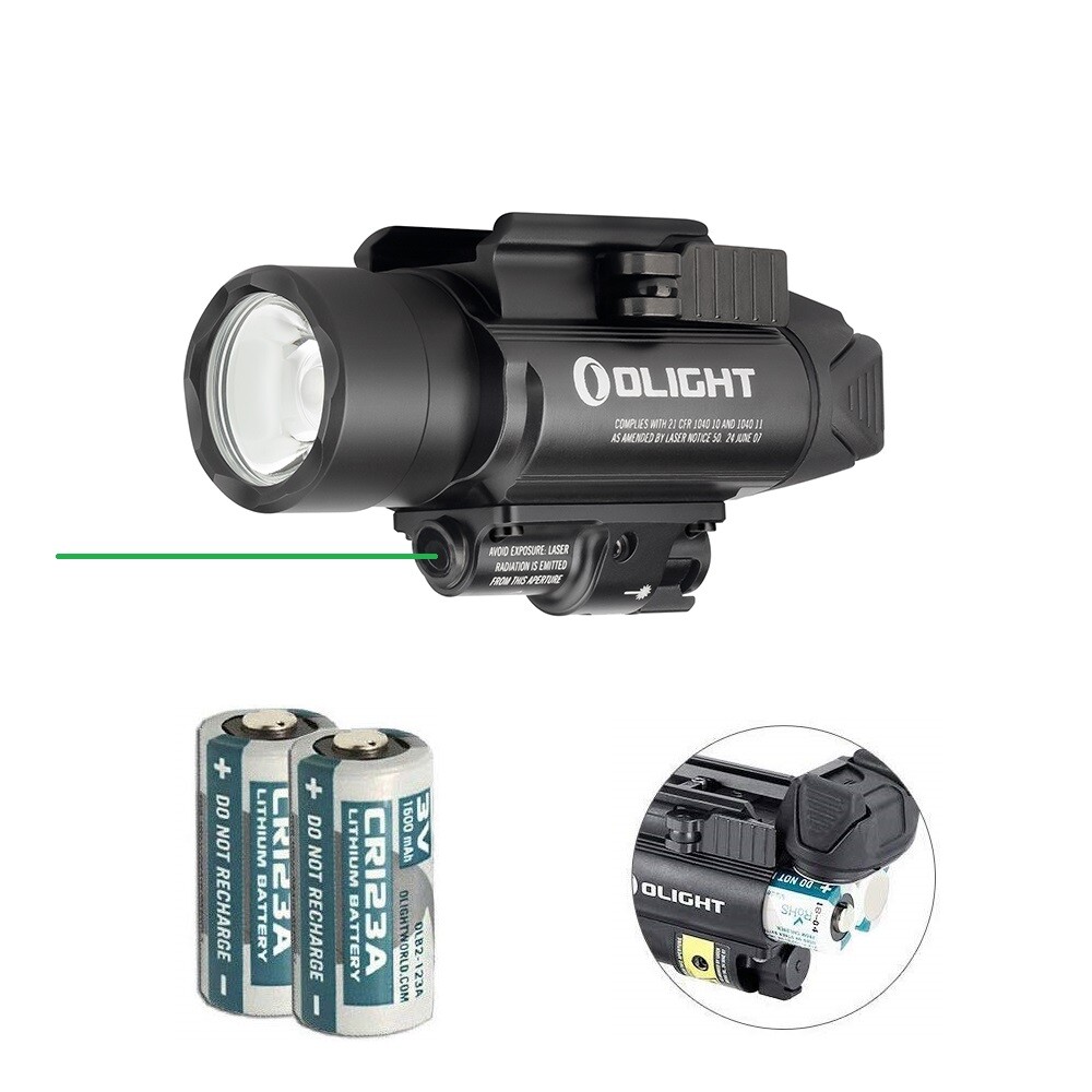 Olight Baldr Pro Green Laser and LED Light Combo, 1350 Lumen CW