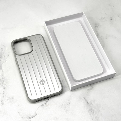 RIMOWA Tech Accessories Aluminum Silver Case for iPhone 15 Pro Max