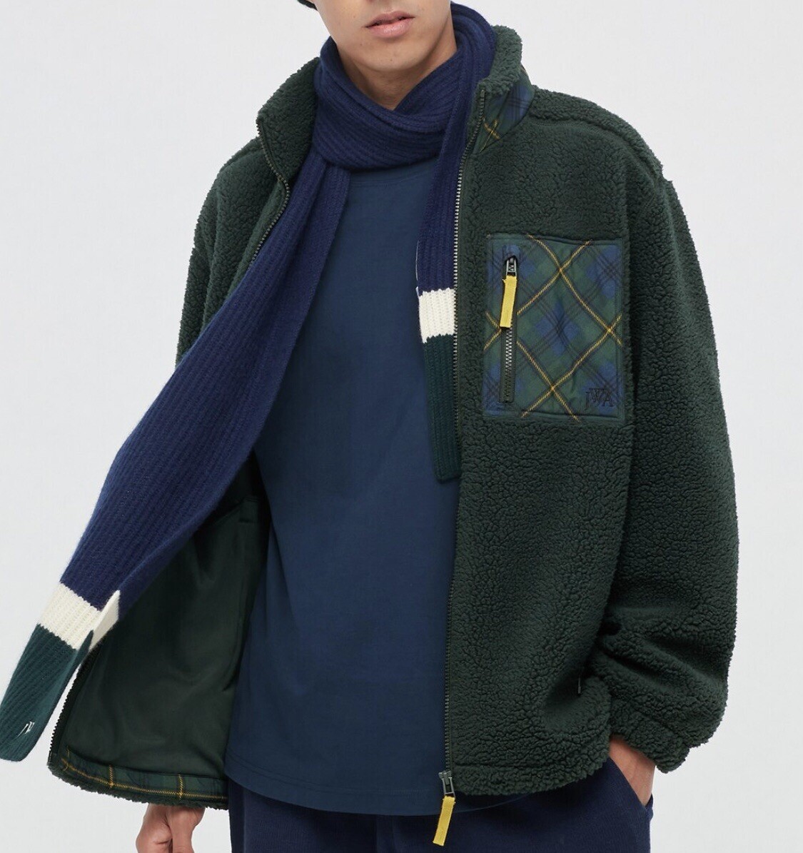 UNIQLO x JW ANDERSON MENS XXS Full Zip Pile Fleece Jacket Blouson