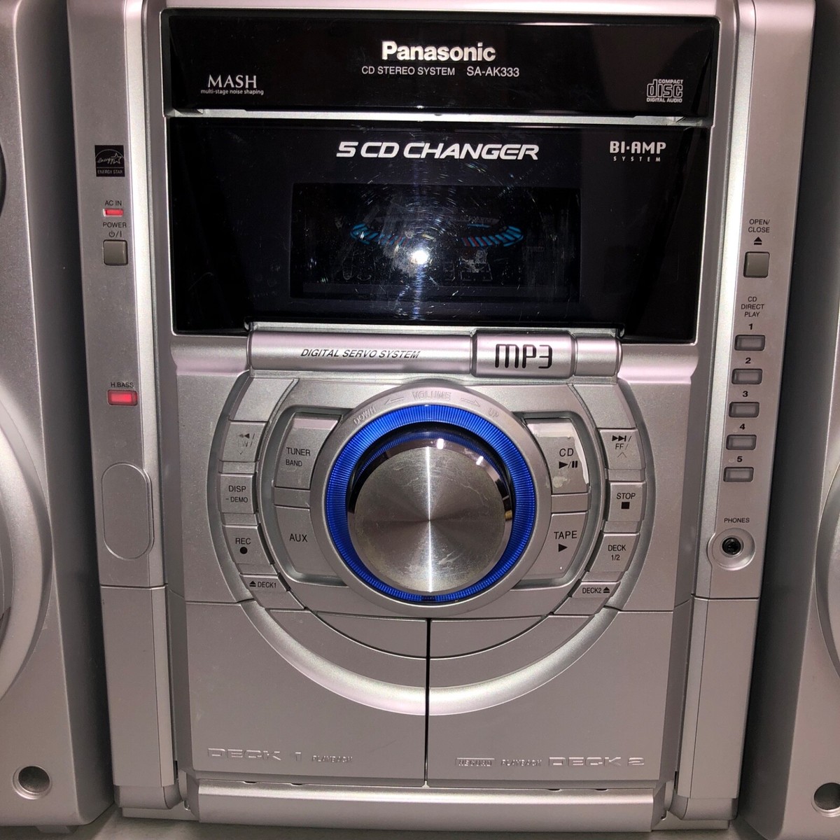Panasonic SA-AK333 Bookshelf 5 CD Dual Cassette Stereo | eBay