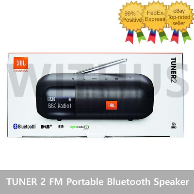 JBL TUNER 2 FM Portable FM Radio & Bluetooth Speaker Black