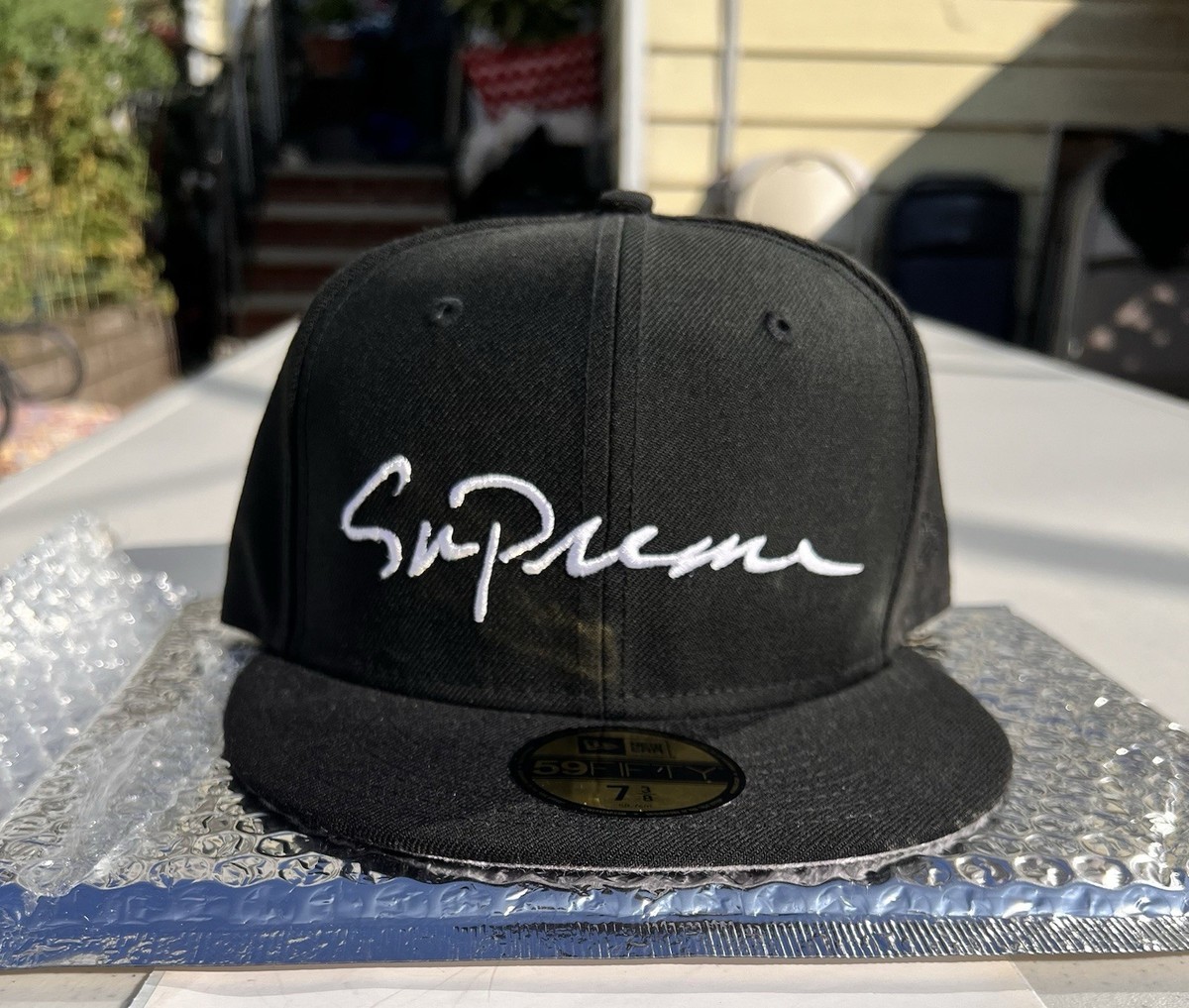 Supreme Classic Script New Era (FW18) - $48