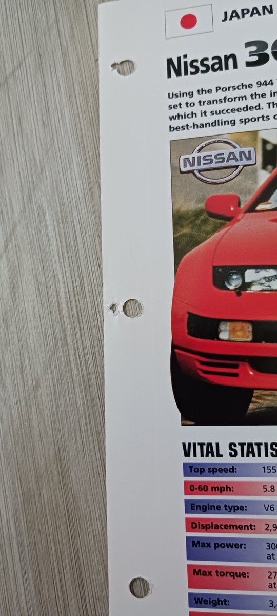 NISSAN 300ZX/300-ZX TURBO SPEC SHEET/Brochure:1990, | eBay