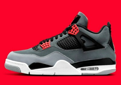 Air Jordan 4 Retro Dark Grey Infrared 23 Black DH6927-061 Men's SZ