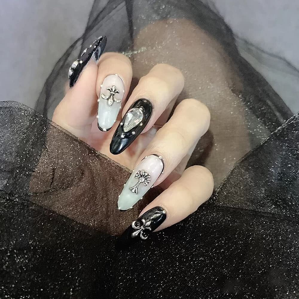 Chrome Hearts Nail Charm Metal Punk Rivet Accessories Nail Retro