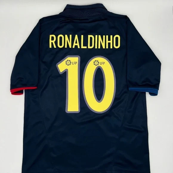 Ronaldinho #10 Barcelona 2002/2003 Away ORIGINAL Nike VTG Rare