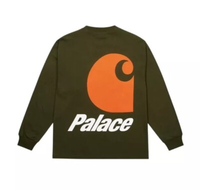 Palace Carhartt WIP Logo Longsleeve Shirt Plant Green Size XL | eBay