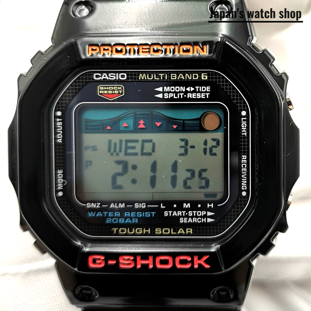 CASIO G-Shock GWX-5600-1JF Black G-Lide Tough Solar Radio Men's