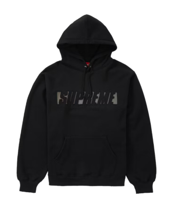 Supreme Reflective Cutout Hooded Sweatshirt Black (SS20SW15) Size