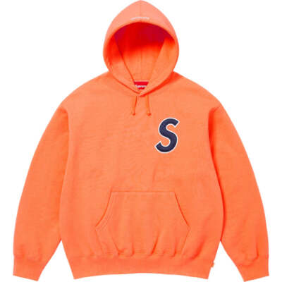 Supreme S Logo Hooded Sweatshirt Bright Orange | eBay