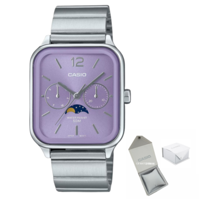 Casio Analog MTP-M305D-6AV Moonphase Quartz Men's Watch Stainless