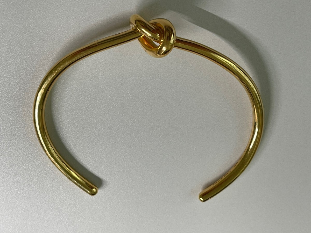 Celine Knot Extra-thin Bracelet In Brass With Gold Finish C3 | eBay