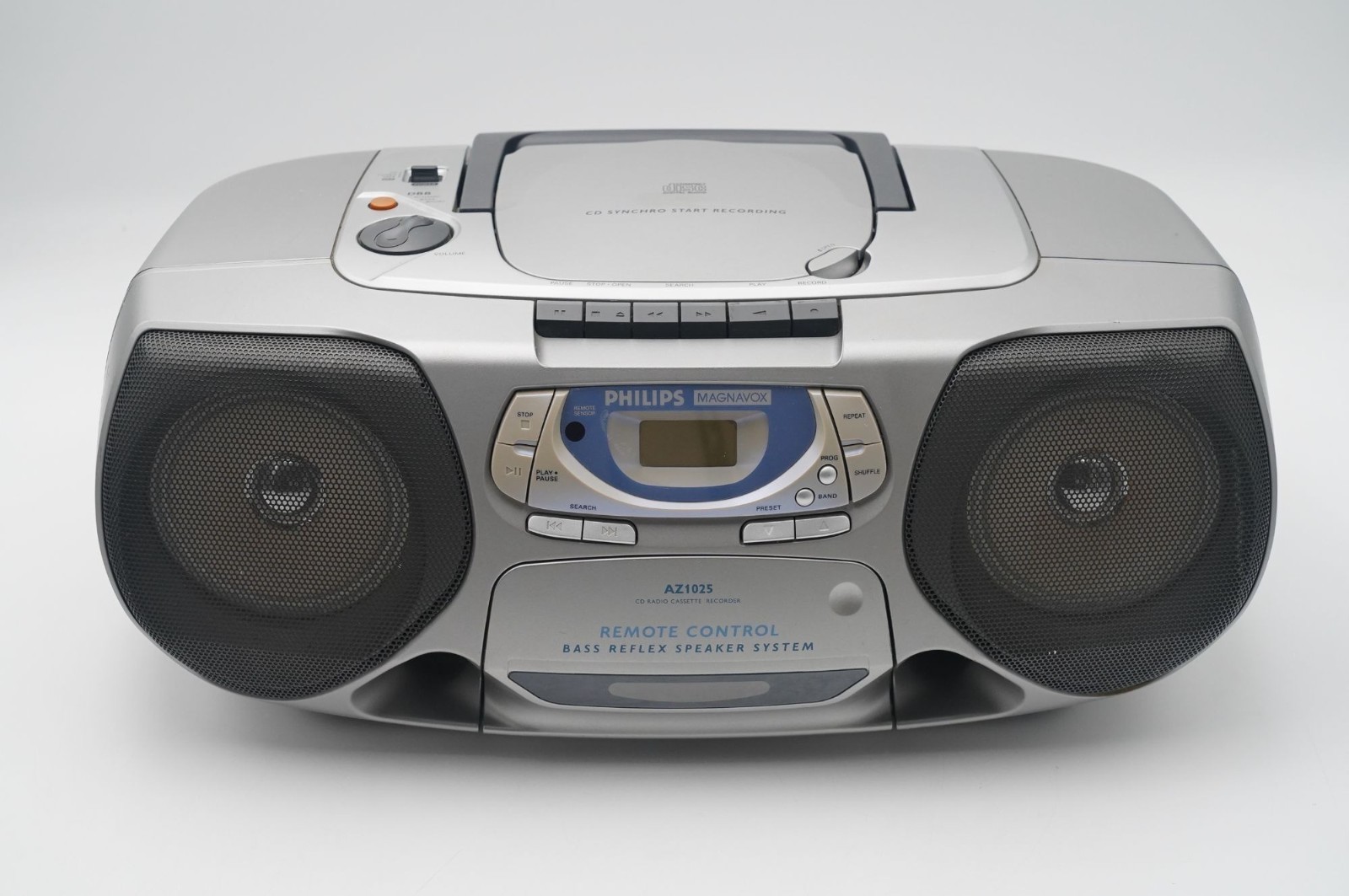 Philips Magnavox AZ1025 Portable Boombox CD Cassette Player AM/FM