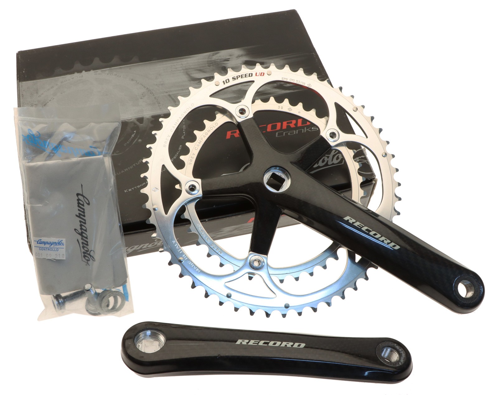 Campagnolo Record Carbon Crankset 10 Speed 53/39T 172.5mm Square