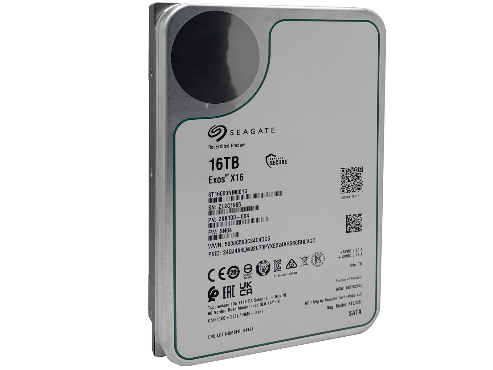 Seagate Exos X16 ST16000NM001G 16TB 512E SATA 6Gb/s 3.5