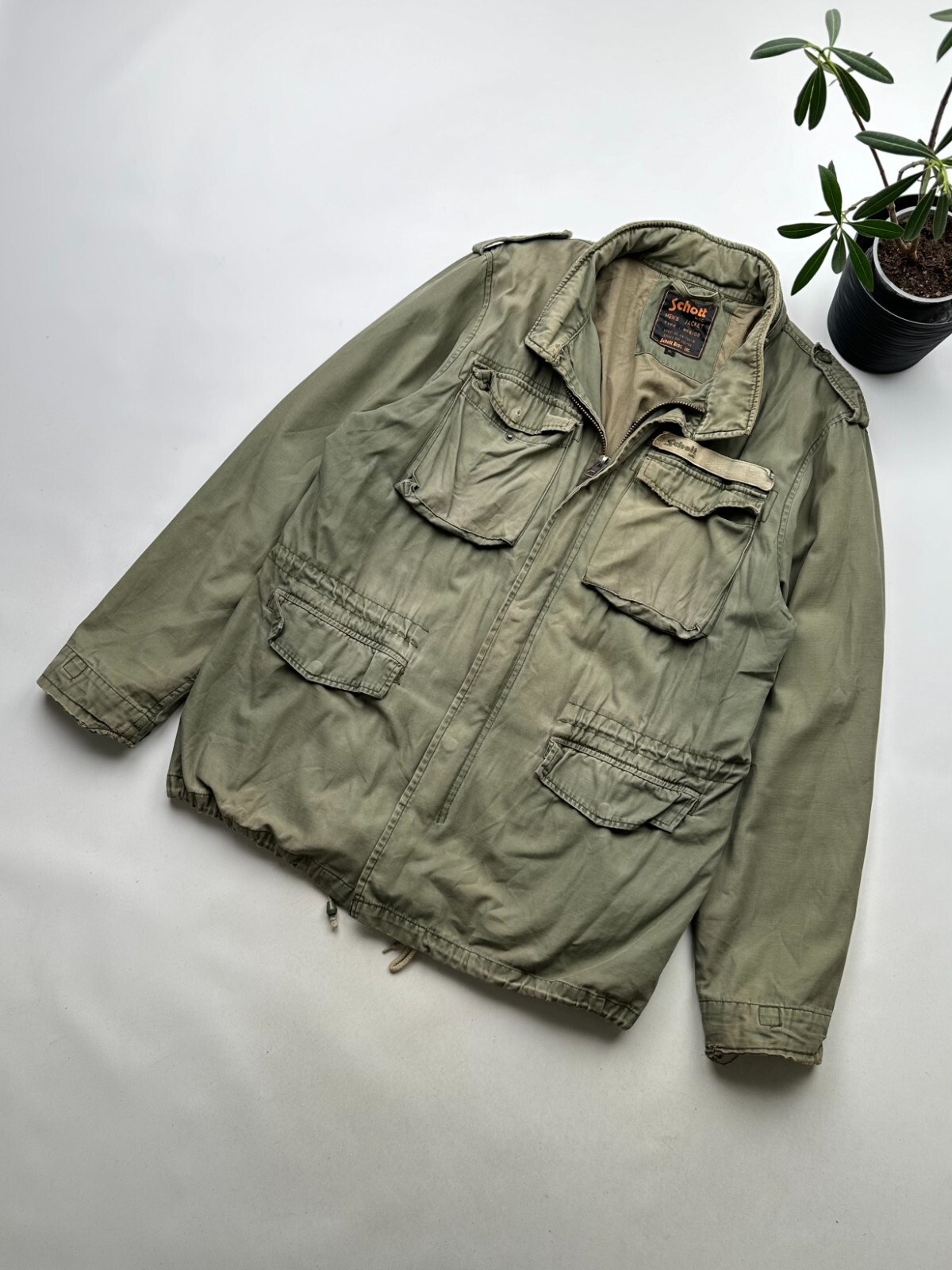Schott Type M65/02 Thrashed/Faded Jacket Men's Size XL | eBay