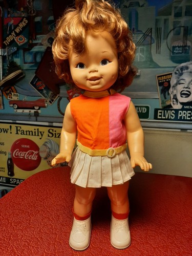 RARE Vtg Mattel 1964 Variation Swingy Doll Red / Brown Hair HTF