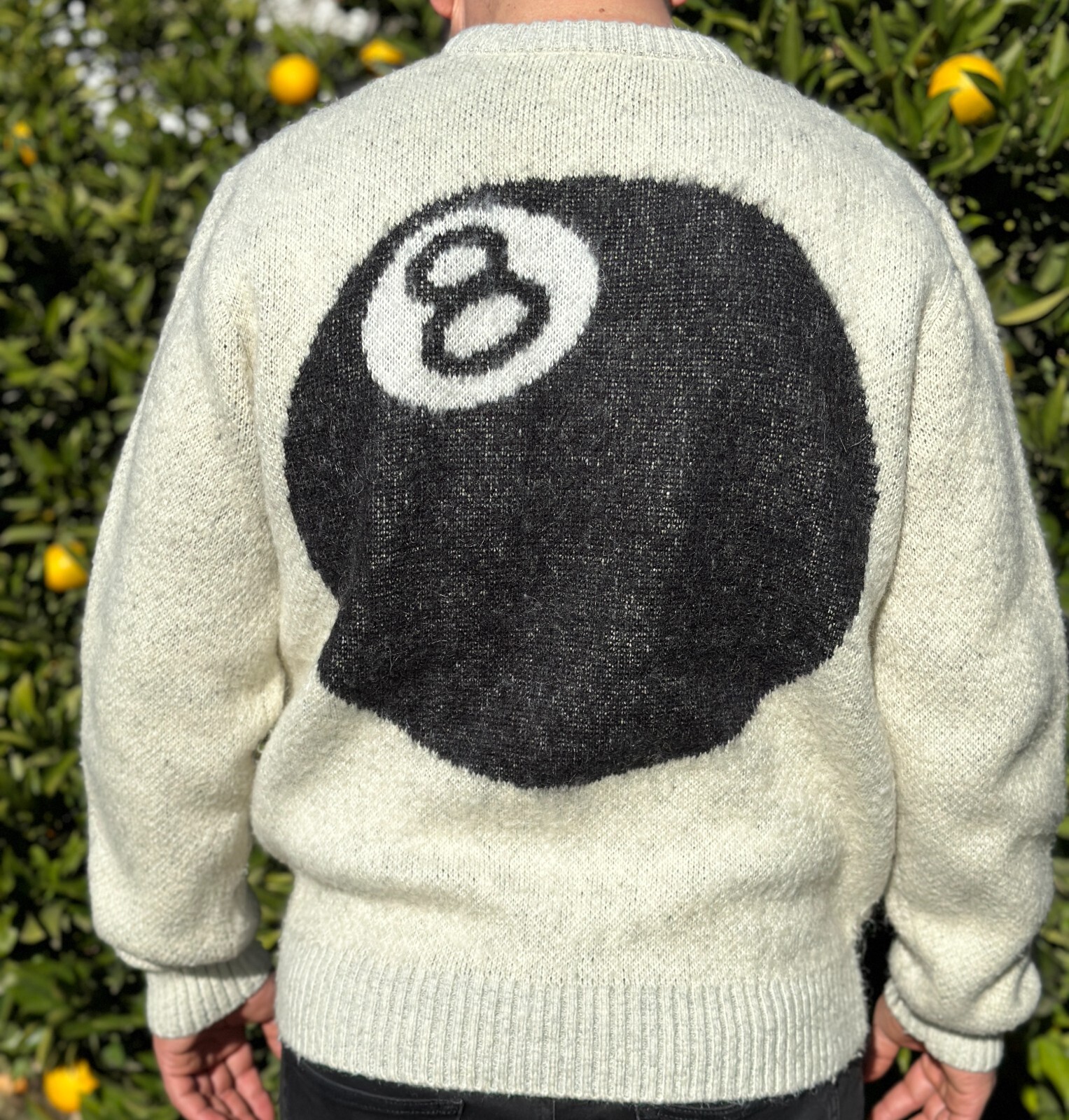 Archive Vintage Stussy Knit 8 Ball Collectio Pullover Mohair