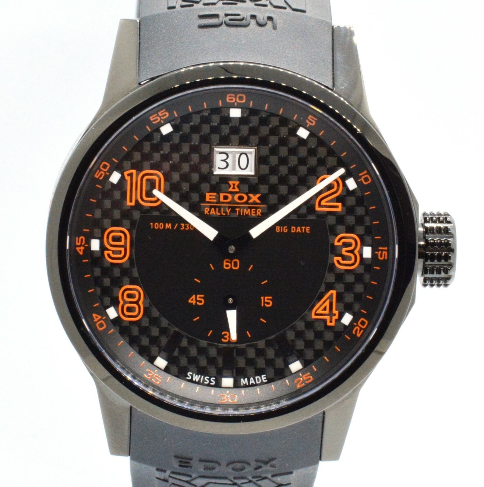 EDOX Men's 42mm Rally Timer Big Date 64008-37N-NOR Stainless Steel